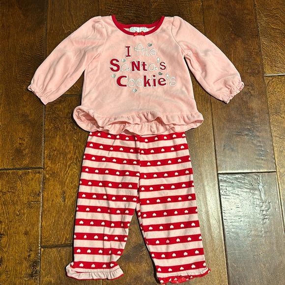 Koala Kids Baby Girls “I Ate Santa’s Cookies” Pajamas - Picture 1 of 10